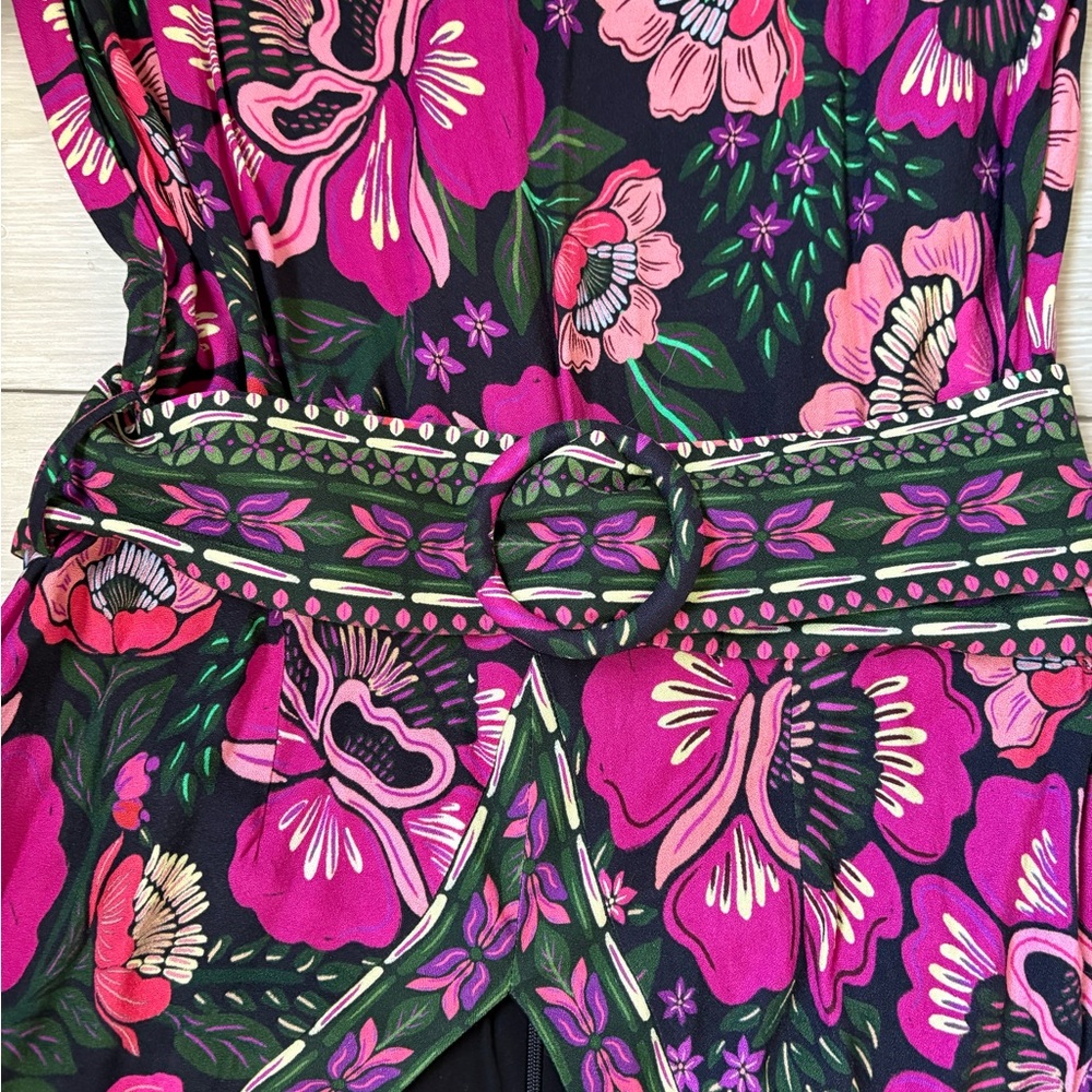 FARM Rio Black & Pink Floral Maxi Dress - Picture 3 of 5